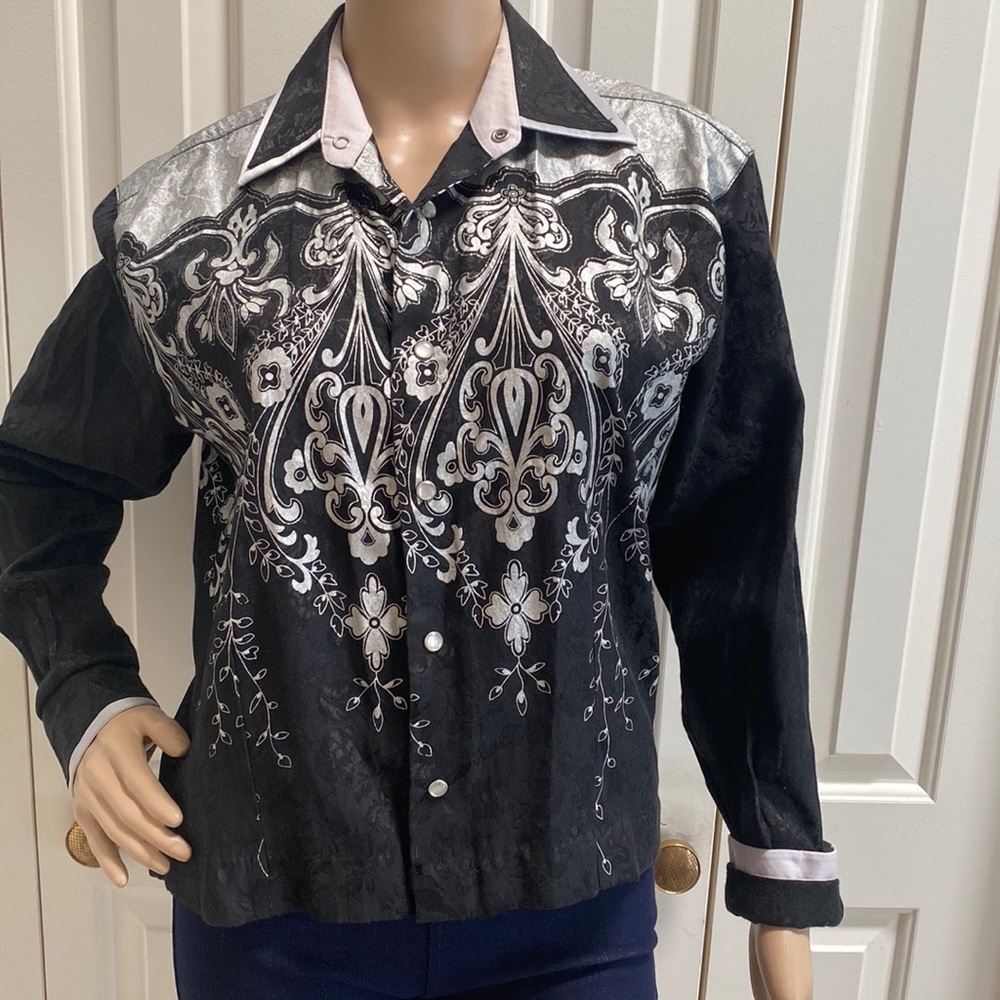 Ace Of Diamond Womens S Cowgirl Snap Button Front Long Sleeve Shirt. Vintage.
